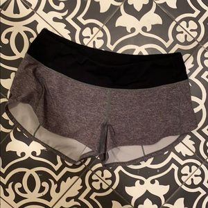 lululemon size 4 grey speed up shorts